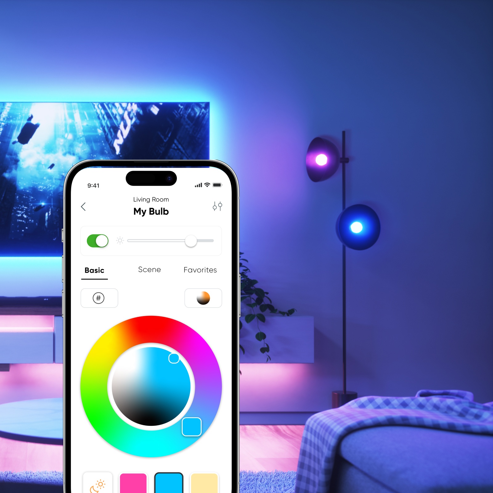 Color changing shop smart light bulbs