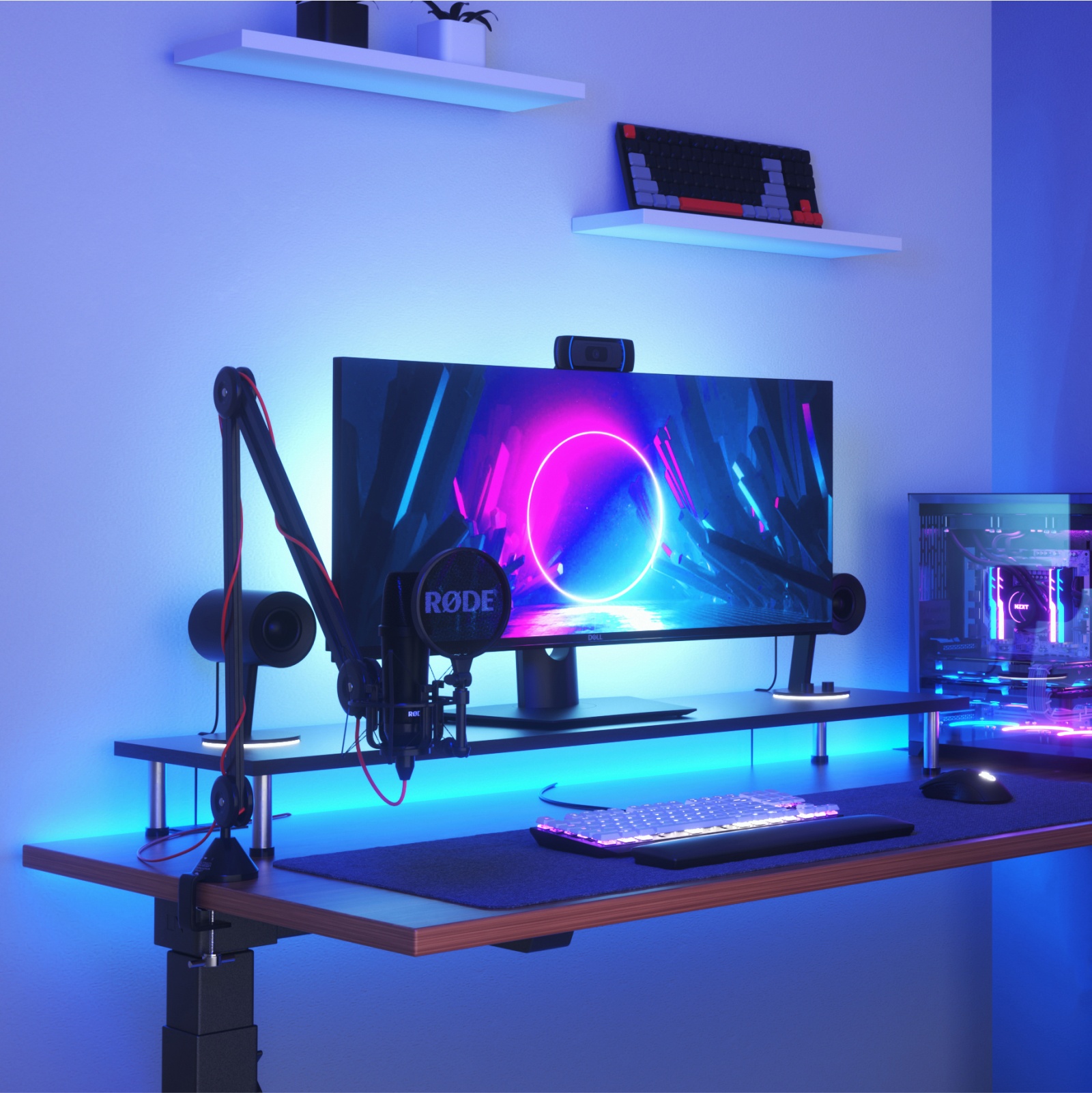Put a light bar above the monitor to light up my desk area a bit, happy  with how it looks! Any suggestions? : r/battlestations