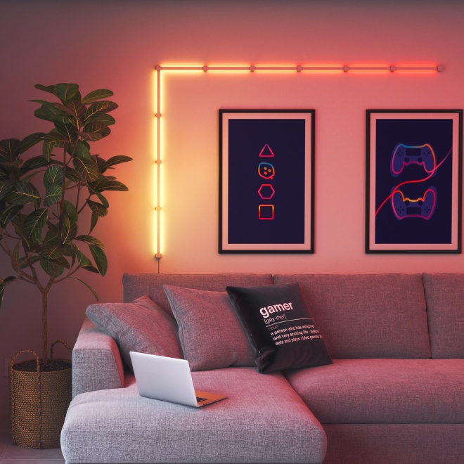 ナノリーフラインズ スターターパック9本 & マットブラックスキンセットキン Nanoleaf Lines 60° スターターパック（9本入り） – GRAPHT
