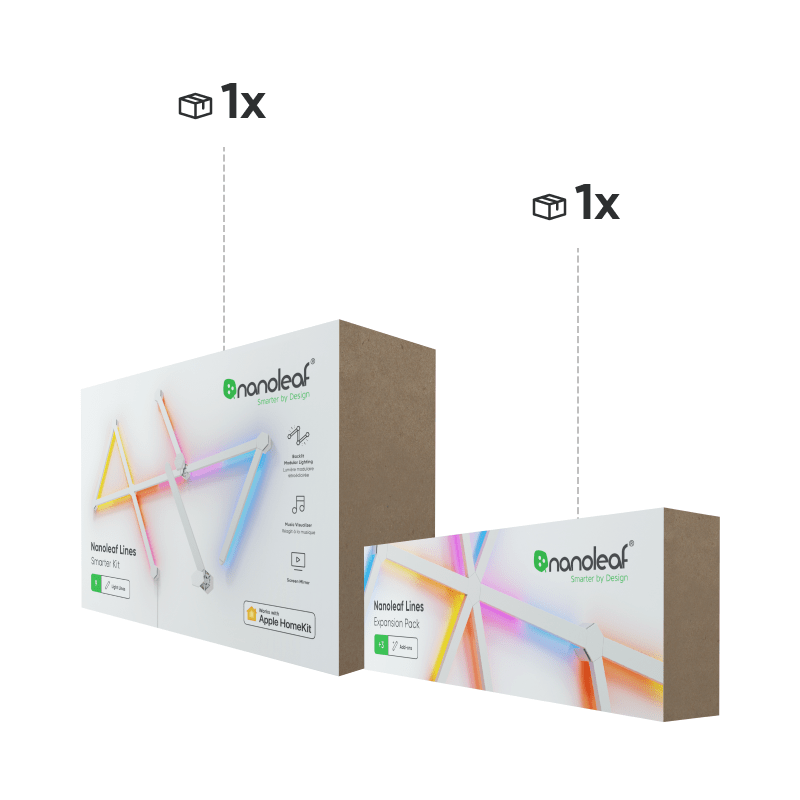 Nanoleaf Lines Thread enabled color changing smart modular backlit light lines. 12 pack. HomeKit, Google Assistant, Amazon Alexa, IFTTT.