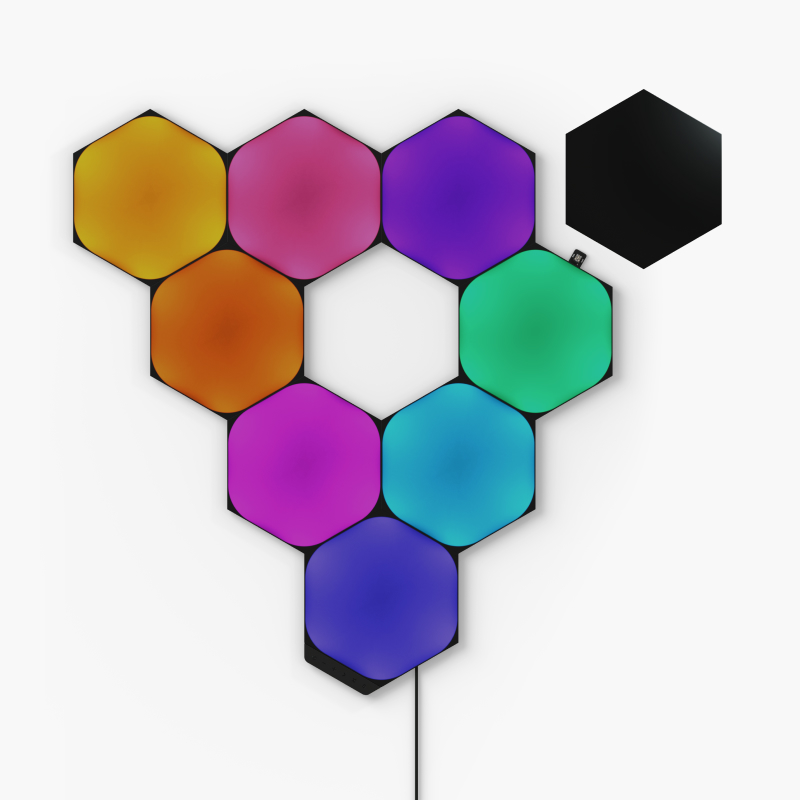 Nanoleaf Elements Hexagon Starter Kit, 7 LED Panels, Cool/Warm White