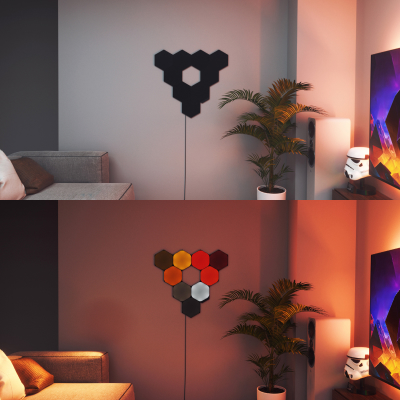 Shapes Limited Edition Ultra Black Hexagons Starter Kit (9 Panels)