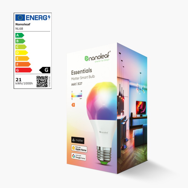 Nanoleaf Essentials Thread enabled color changing smart light bulbs. Similar to Wyze. HomeKit, Google Assistant, Amazon Alexa, IFTTT.