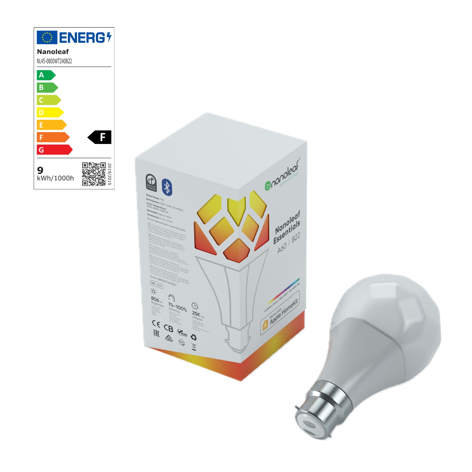 Amazon Basics Amazon Smart Lights Essentials HomeKit A60 B22 Smart